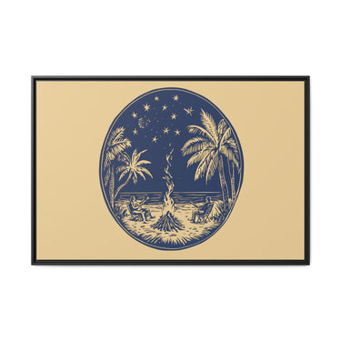 Beachfire Nights Canvas Wall Art with Frame